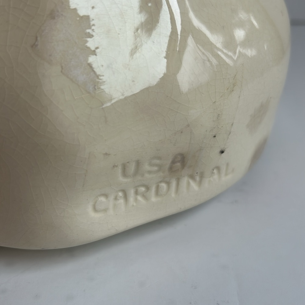 Vintage Cardinal Pottery USA cookie jar sack of cookies sack of treats lid - Picture 4 of 15